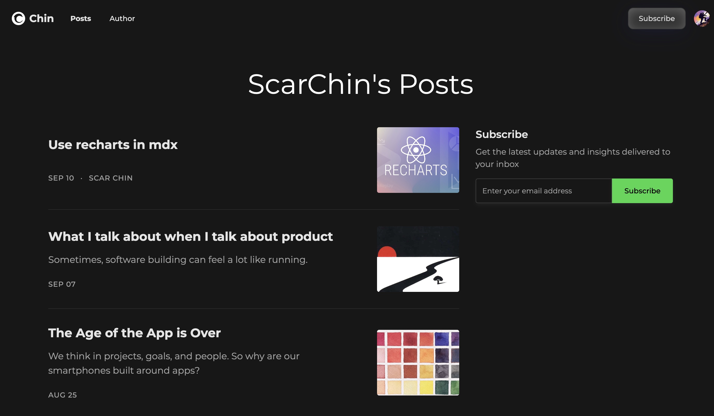 MDX Blog Template preview 3